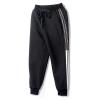 Welity Boys Cotton Pants Sweatpants Kids Side Stripe Jogger Pants Black 4-5 T view 1