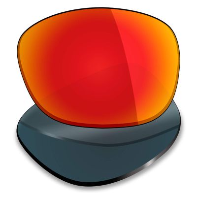 Mryok Women's Polarized Replacement Lenses for Oakley Drop In OO9232 58mm - Fire Red