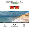 Mryok Women's Polarized Replacement Lenses for Oakley Drop In OO9232 58mm - Fire Red view 4