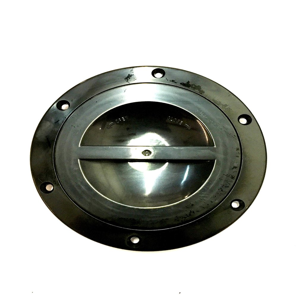 Automotive Authority 5" Round Access Hatch Cover Deck Plate for RV Marine Boat (Black)