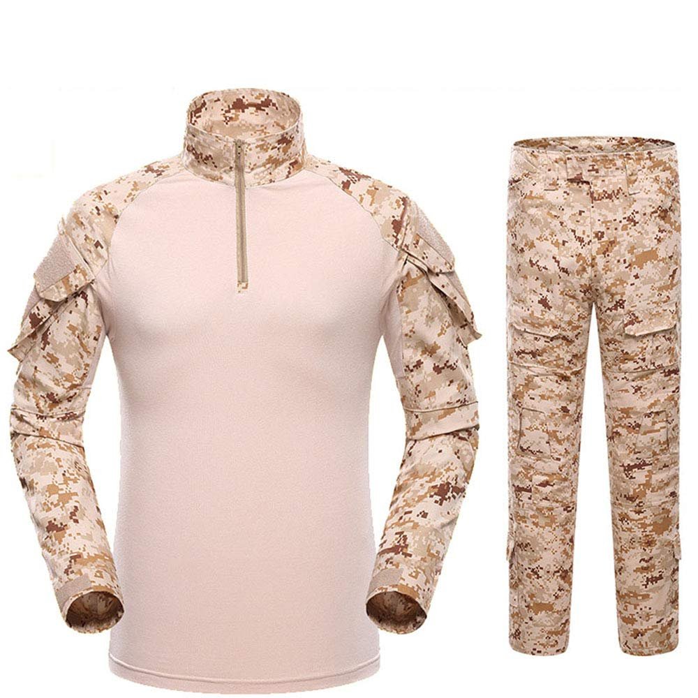 Outdoor Hunting Clothes Airsoft Shooting Shirt Pants Set Battle Dress Uniform BDU Set Tactical Combat Camouflage Clothing - DD - S