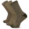 Merrell Unisex Adult Mens And Women's Wool Everyday Hiking - 3 Pair Pack Cushioned Casual Sock, Crew - Olive Assorted, Large-X-Large US view 1