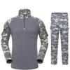Outdoor Hunting Clothes Airsoft Shooting Shirt Pants Set Battle Dress Uniform BDU Set Tactical Combat Camouflage Clothing - ACU - L view 1