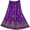 Fashion of India Women's Long Bohemian Maxi Skirt - Gypsy Hippie Boho Chic Style Dress - Up to 6 Feet Tall Girl - Purple & Blue view 1