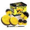 Drillbrush Ultimate Yellow Cleaning Tools - Drill Brush Attachment for Bathroom, Shower, Tub, Tile, Grout, Toilet, and Sink - Bathroom Scrubber Cordless Drill Attachment - Shower Detailing Brush Set view 1