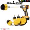 Drillbrush Ultimate Yellow Cleaning Tools - Drill Brush Attachment for Bathroom, Shower, Tub, Tile, Grout, Toilet, and Sink - Bathroom Scrubber Cordless Drill Attachment - Shower Detailing Brush Set view 4