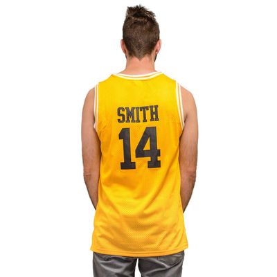 Bel Air Basketball Jersey Smith Gold/Yellow #14 (Adult Large)