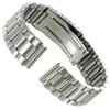 18mm Milano Silver Stainless Steel Deployment Clasp Watch Band 0262 view 1