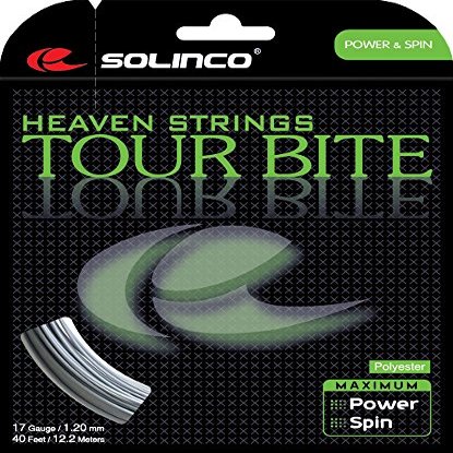 Solinco Tour Bite 4-Sided Poly (Polyester) 17 Gauge / 1.20mm Tennis Racquet String Sets 2-Pack (2 Sets Per Order) - Best for Spin, Control, and Durability