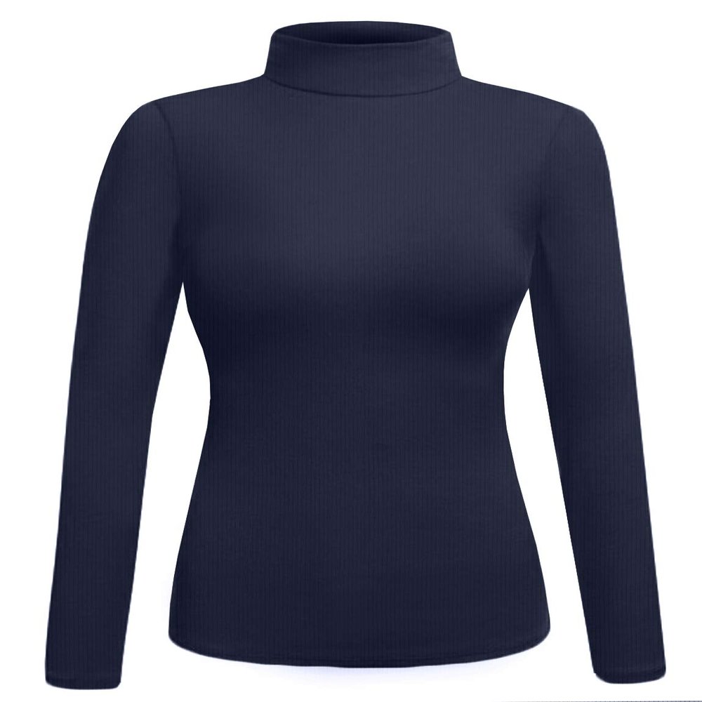 J. LOVNY Womens Light Weignt Basic Turtle Neck Ribbed Long Sleeve Shirts