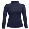 J. LOVNY Womens Light Weignt Basic Turtle Neck Ribbed Long Sleeve Shirts view 1