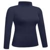 J. LOVNY Womens Light Weignt Basic Turtle Neck Ribbed Long Sleeve Shirts view 2
