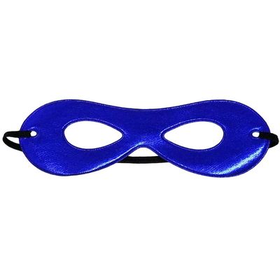 SeasonsTrading Adult Shiny Blue Superhero Mask - Costume Party Eye Mask