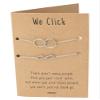 quan jewelry We Click Bff Infinite Bracelets Set of 2, Hoops and Infinity Design Fashion Jewelry Forever Best Friends Graduation Thanksgiving Gift with Greeting Card - Handmade with Love view 2