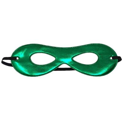 SeasonsTrading Adult Shiny Green Superhero Mask - Costume Party Eye Mask