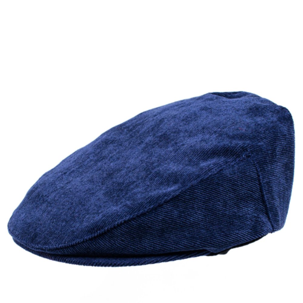 Born to Love Baby Boys Hat Vintage Driver Caps, Blue Herringbone, 4-5T