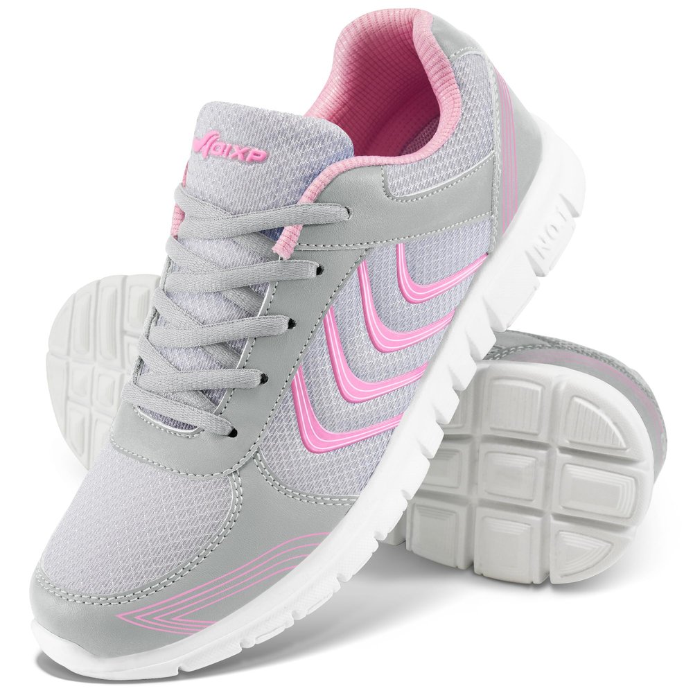 Alicegana Womens Sneakers Fashion Walking Casual Lightweight Tennis Shoes Pink