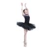 11814108 Joint Floral Mesh High Neck ballet leotards Drop Water Ballet leotards (S 160, Black+Purple) view 2