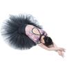 11814108 Joint Floral Mesh High Neck ballet leotards Drop Water Ballet leotards (S 160, Black+Purple) view 4
