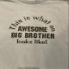 Funny New Big Brother Boys Kids Youth Toddler Shirt Sibling Tshirt Clothes Clothing White view 2