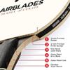 Professional Ping Pong Paddle with Hard Carry Case | Pro Table Tennis Racket | Table Tennis Paddle with Ergonomic Handle | 5 Blades of Wood with Premium Rubber and Sponge by AirBlades view 2