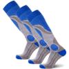 Pure Athlete Elite Wool Ski Socks - Lightweight Merino Wool Thermal Warm Skiing and Snowboarding Sock, for Men and Women (Medium, 3 Pairs - Blue) view 1