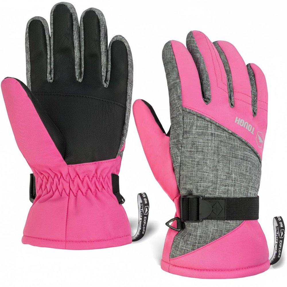 Tough Outdoors Kids Gloves - Kids Winter Gloves for Girls and Boys - Insulated & Waterproof for Cold Weather, Skiing, Toddler