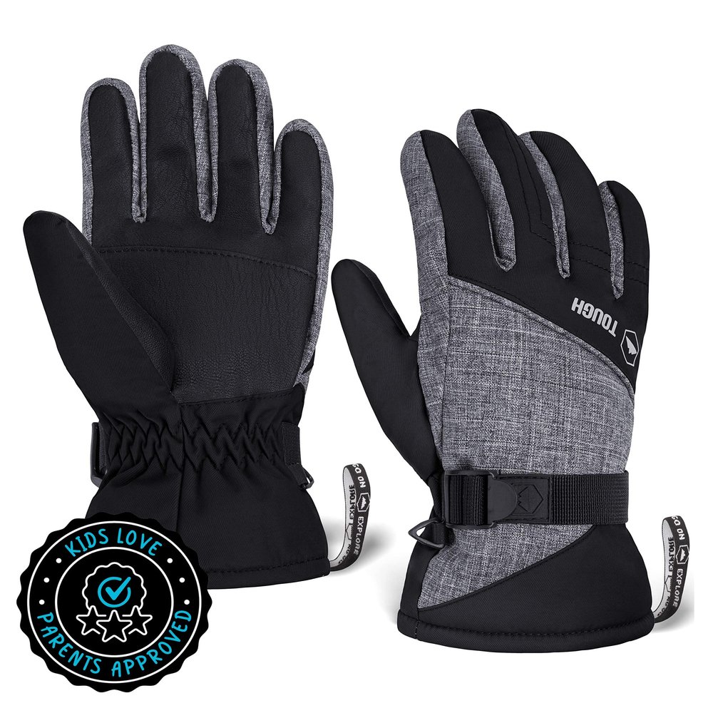 Tough Outdoors Kids Gloves - Kids Winter Gloves for Girls and Boys - Insulated & Waterproof for Cold Weather, Skiing, Toddler