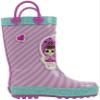 L.O.L. Surprise! Girls Rainboots, Fancy and Fresh, 100% Rubber, Waterproof with Easy-on Handles, Purple Pink, Little Kid Size 9/10 view 2