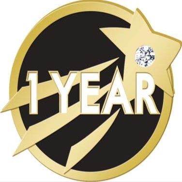 Crown Awards 1 Year Recognition Lapel Pins - 1 Year Gem Embellished Award Pin 10 Pack Prime