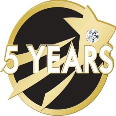 Crown Awards 5 Years Star Achievement Pins - 5 Years Corporate Embellished Lapel Pins 30 Pack Prime