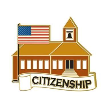 American Citizenship Enamel Pins - Citizenship Lapel Pin Awards 50 pack