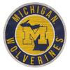 Fan Creations Michigan Wolverines 12" Circle with State and Team Logo Wood Sign view 1