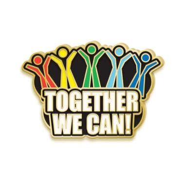 Crown Awards Together We can Color Enamel Pin - Corporate Team Lapel Pins 50 Pack Prime
