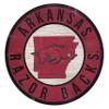 Fan Creations Arkansas Razorbacks 12" Circle with State and Team Logo Wood Sign view 1