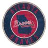 Braves 12" Circle with State and Team Logo Wood Sign view 1