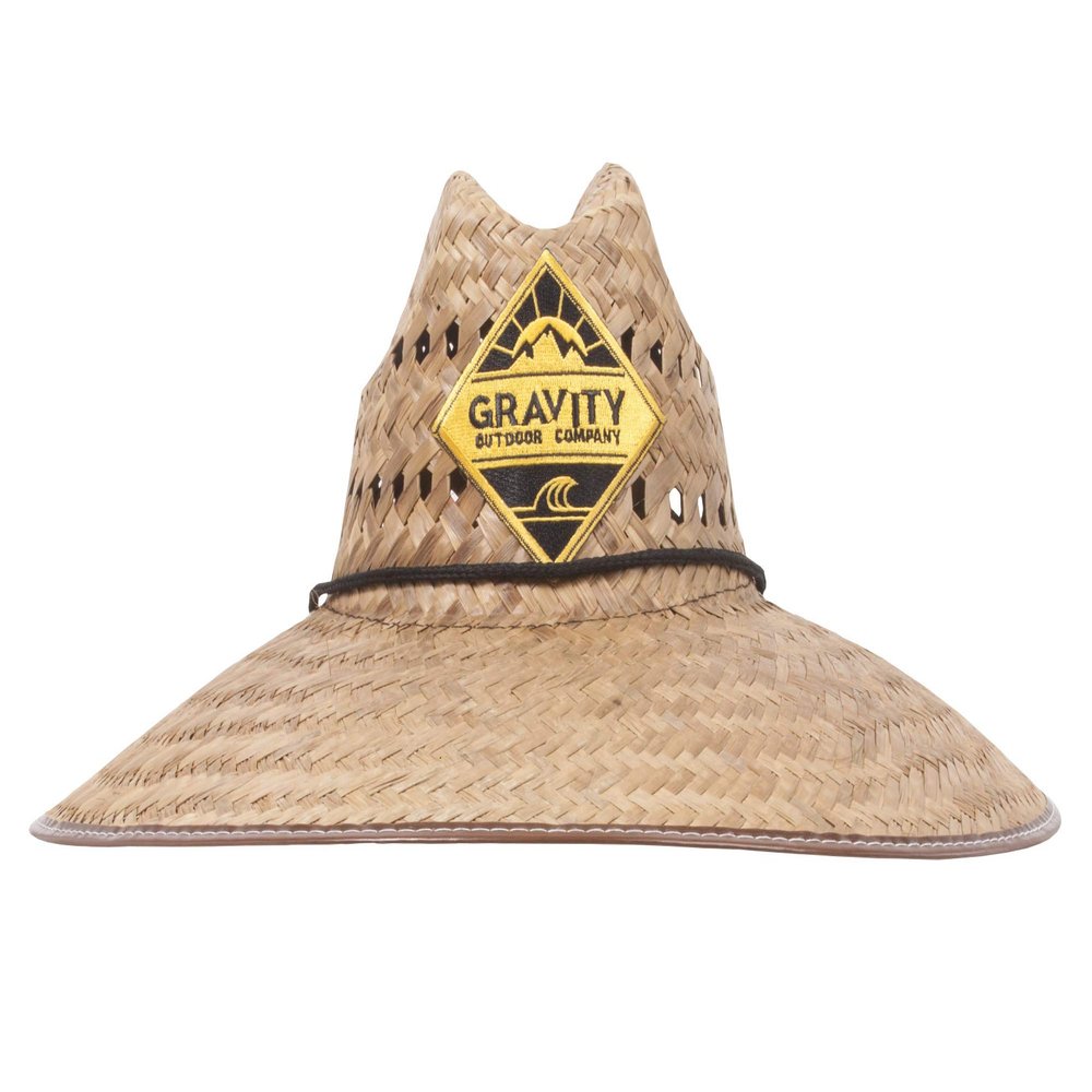 Gravity Outdoor Co. Patch Ultra 5" Brim Straw Sun Hat w/Panel Holes Natural