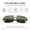 SUNGAIT Ultra Lightweight Rectangular Polarized Sunglasses Men UV400 Protection (Gunmetal Frame Green Lens, 62) Metal Frame 2458 QKMLV view 2