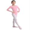 Freebily Kids Girls Short/Long Sleeve Basic Gymnastics Leotard Active Shirt Ballet Dance Leotard Athletic Tank Tops Pink (Long Sleeve) 12 Years view 1