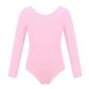 Freebily Kids Girls Short/Long Sleeve Basic Gymnastics Leotard Active Shirt Ballet Dance Leotard Athletic Tank Tops Pink (Long Sleeve) 12 Years view 2