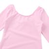Freebily Kids Girls Short/Long Sleeve Basic Gymnastics Leotard Active Shirt Ballet Dance Leotard Athletic Tank Tops Pink (Long Sleeve) 12 Years view 4