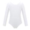 Freebily Kids Girls Short/Long Sleeve Basic Gymnastics Leotard Active Shirt Ballet Dance Leotard Athletic Tank Tops White (Long Sleeve) 10 Years view 2