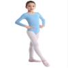 Freebily Kids Girls Short/Long Sleeve Basic Gymnastics Leotard Active Shirt Ballet Dance Leotard Athletic Tank Tops Blue (Long Sleeve) 8 Years view 1