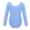 Freebily Kids Girls Short/Long Sleeve Basic Gymnastics Leotard Active Shirt Ballet Dance Leotard Athletic Tank Tops Blue (Long Sleeve) 4 Years view 3