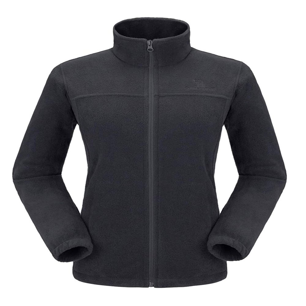 CAMEL CROWN Women Full Zip Fleece Jackets with Pockets Soft Polar Fleece Coat Jacket Sweater for Spring Outdoor New Grey XXXL