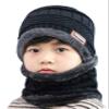 Jueshanzj Winter Knitted Hat and Circle Scarf Set One Size Black(Kids) view 1