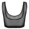 ACSUSS Women Lingerie Sleeveless See Through Mesh Bralette Bra Deep U Neck Vest Tank Crop Tops Black Small view 4