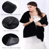 Aukmla Long Wedding Faux Fur Wraps and Shawls Wedding Bridal Stole for Brides and Bridesmaids view 3