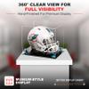 Acrylic Display Case for Full Size Football Helmet Premium Football Display Case with Black Base & L Blue Risers Protects Sports Memorabilia & Collectibles, dimension 14.5"L x 11"W x 12"H (A002-BLR) view 2