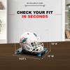 Acrylic Display Case for Full Size Football Helmet Premium Football Display Case with Black Base & L Blue Risers Protects Sports Memorabilia & Collectibles, dimension 14.5"L x 11"W x 12"H (A002-BLR) view 3